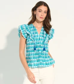 Hot Hatley Alexa Popover Top - Painted Triangles