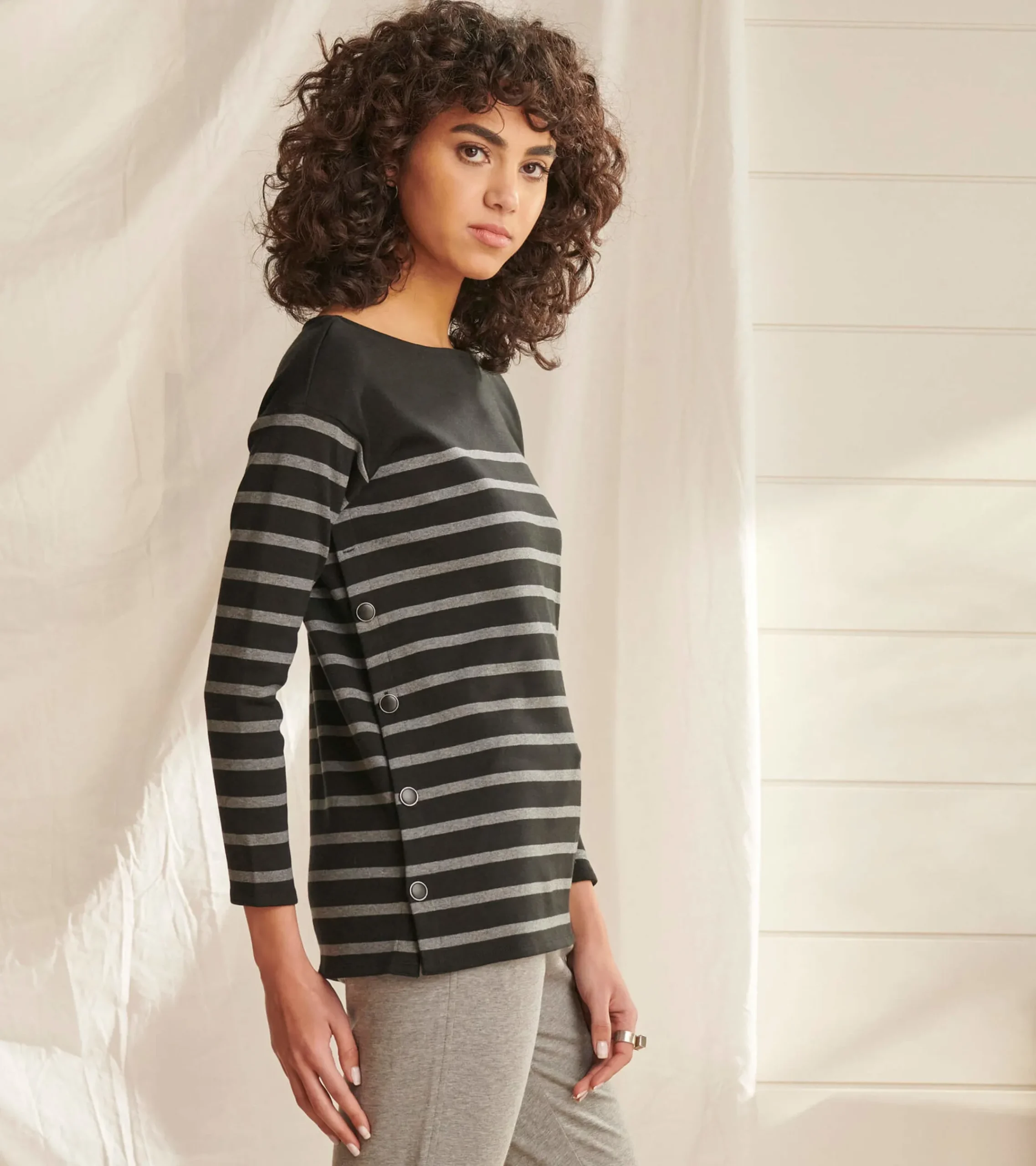 Discount Hatley Ali Breton Top - Solstice Stripes