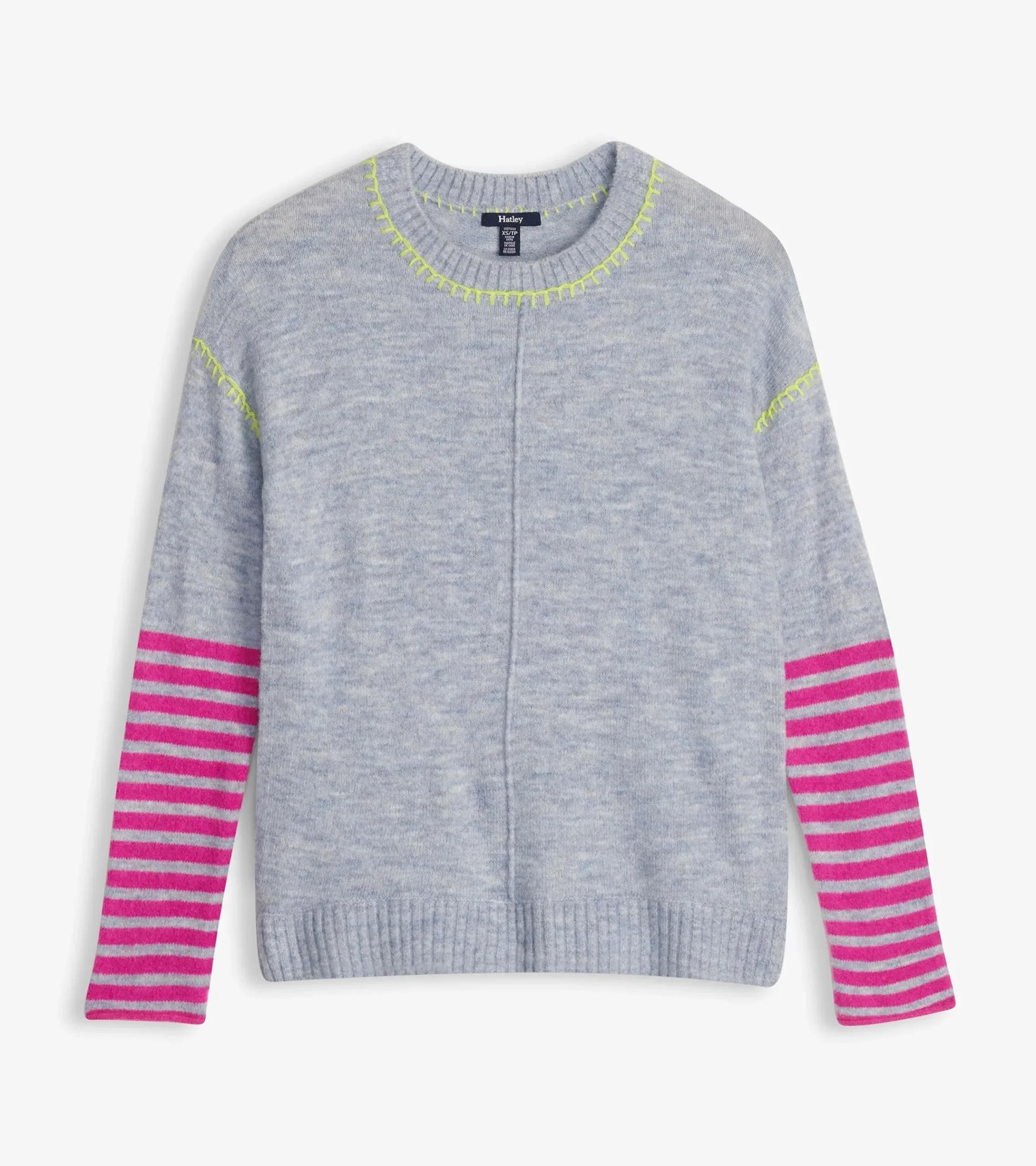 Hot Hatley Avery Sweater - Hot Pink Stripes