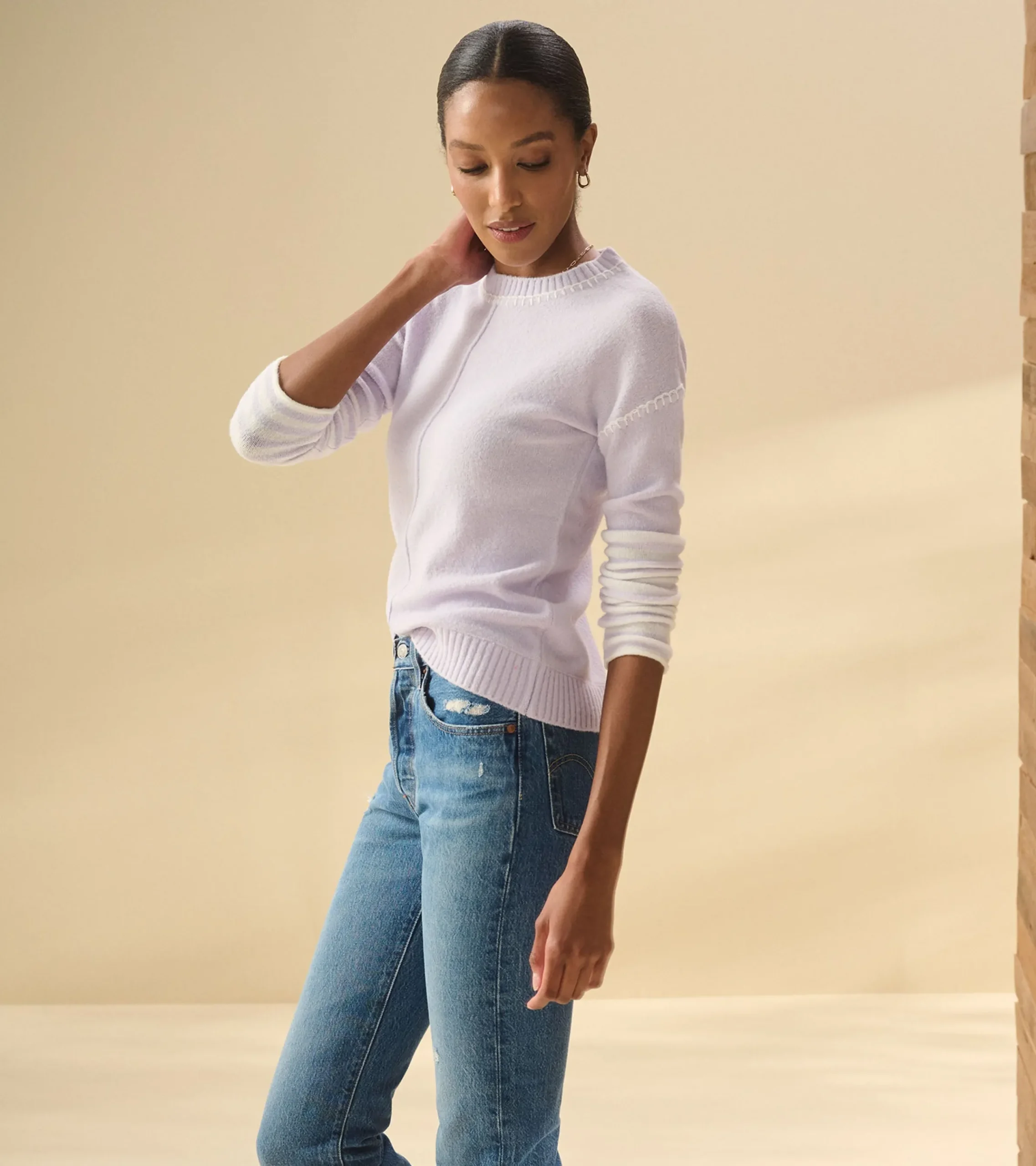 Discount Hatley Avery Sweater - Lilac Stripes