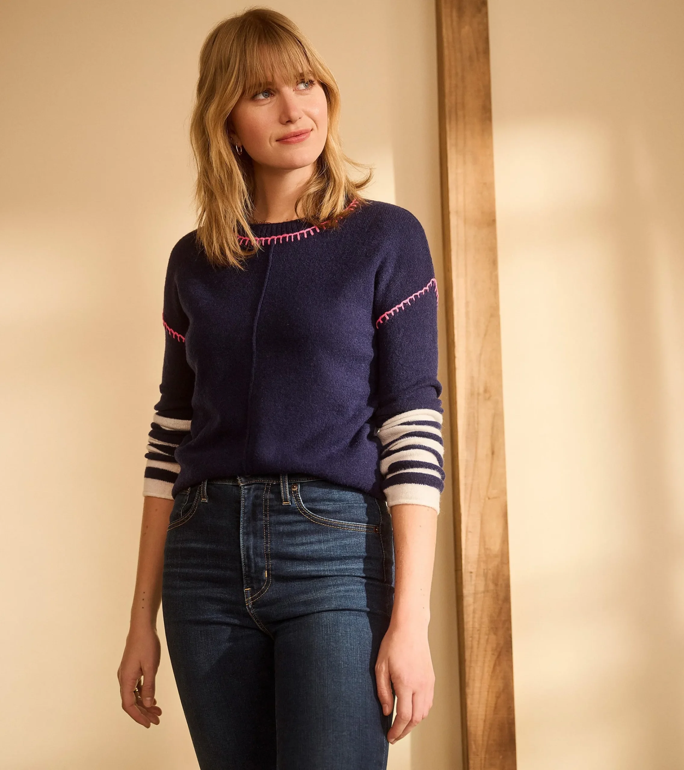 Sale Hatley Avery Sweater - Navy Stripes