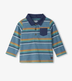 Discount Hatley Baby & Toddler Boys Bluestone Stripes Long Sleeve Polo T-Shirt