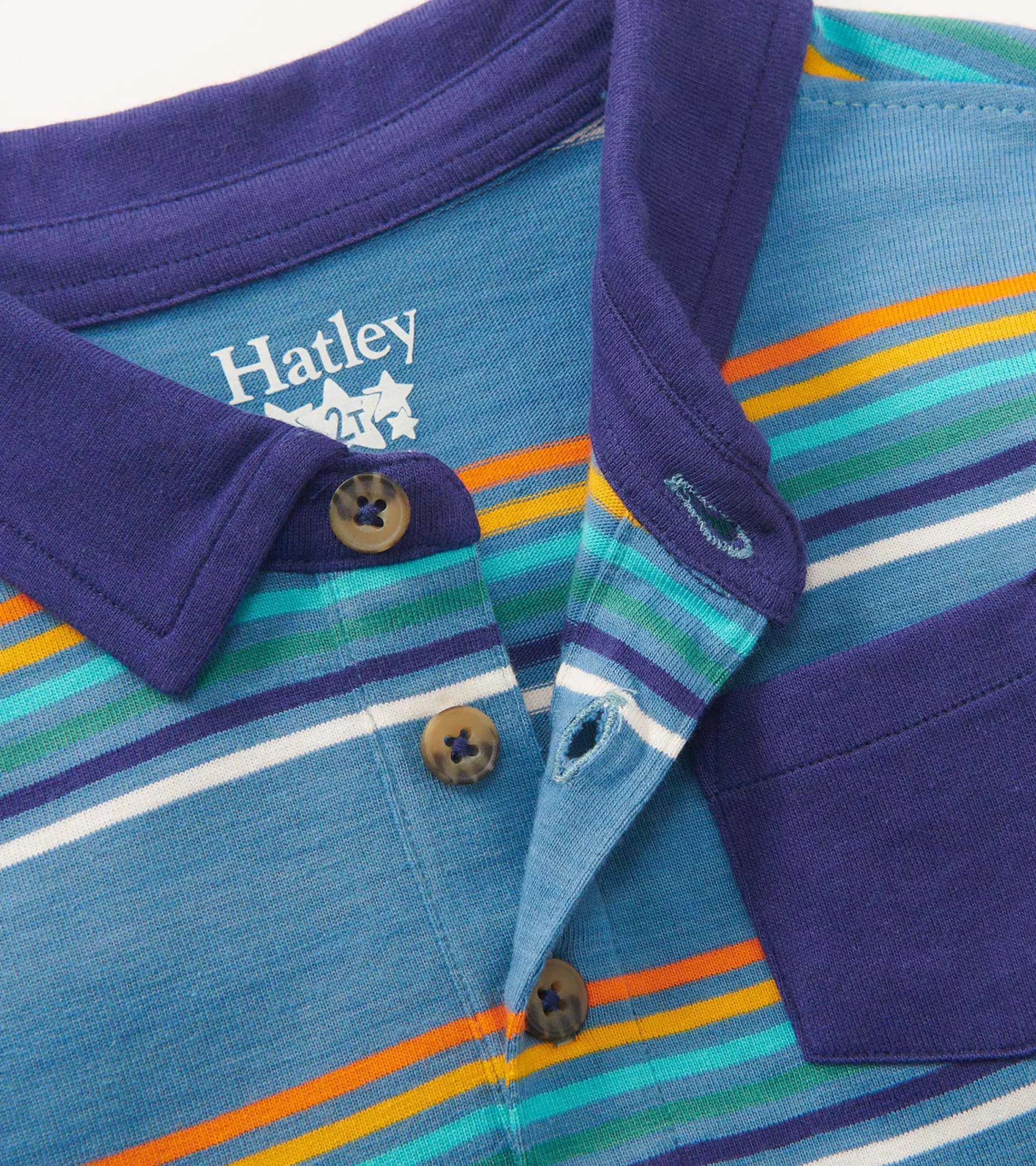 Discount Hatley Baby & Toddler Boys Bluestone Stripes Long Sleeve Polo T-Shirt