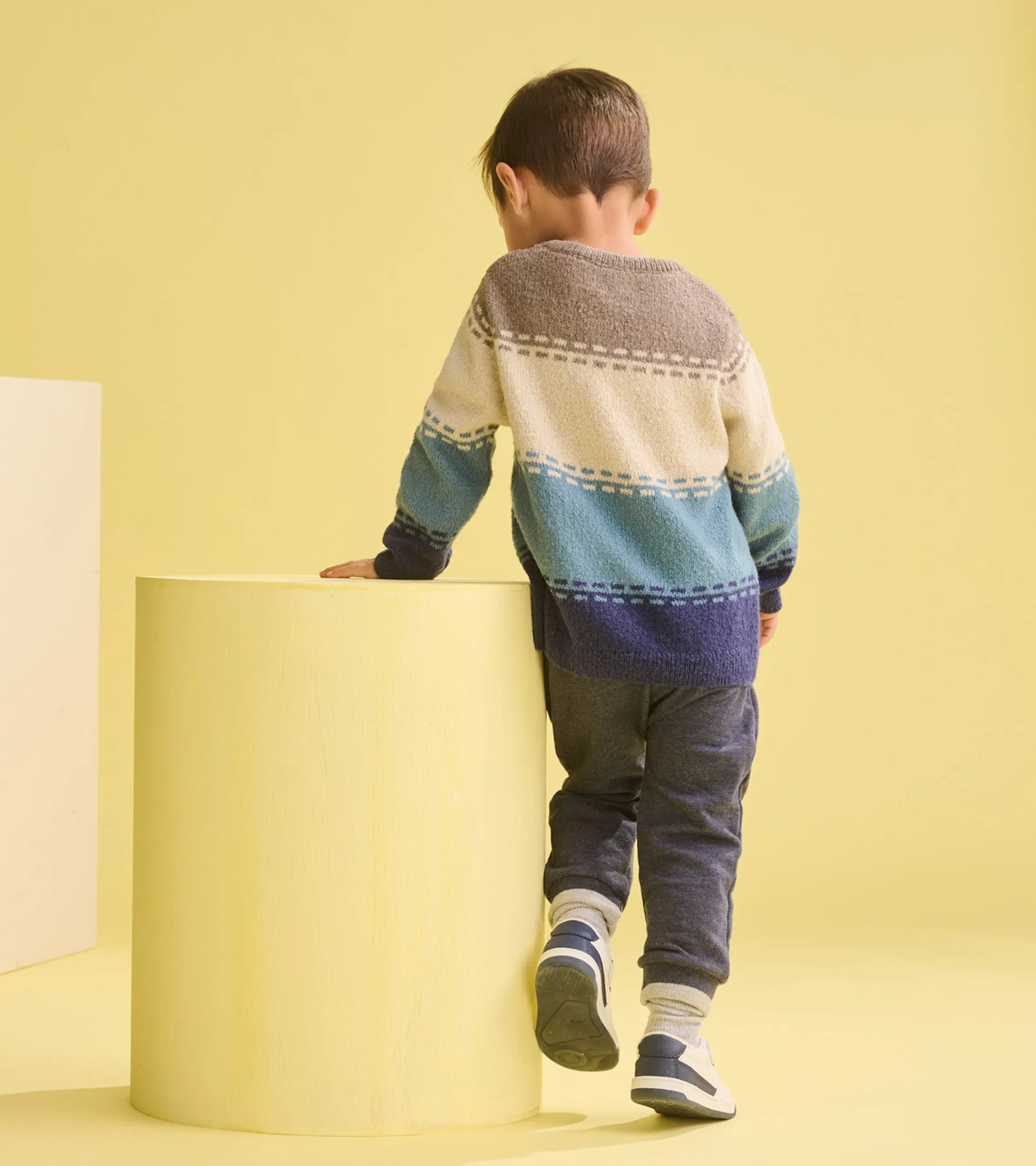 Clearance Hatley Baby & Toddler Boys Blue Combo Crew Neck Knit Sweater