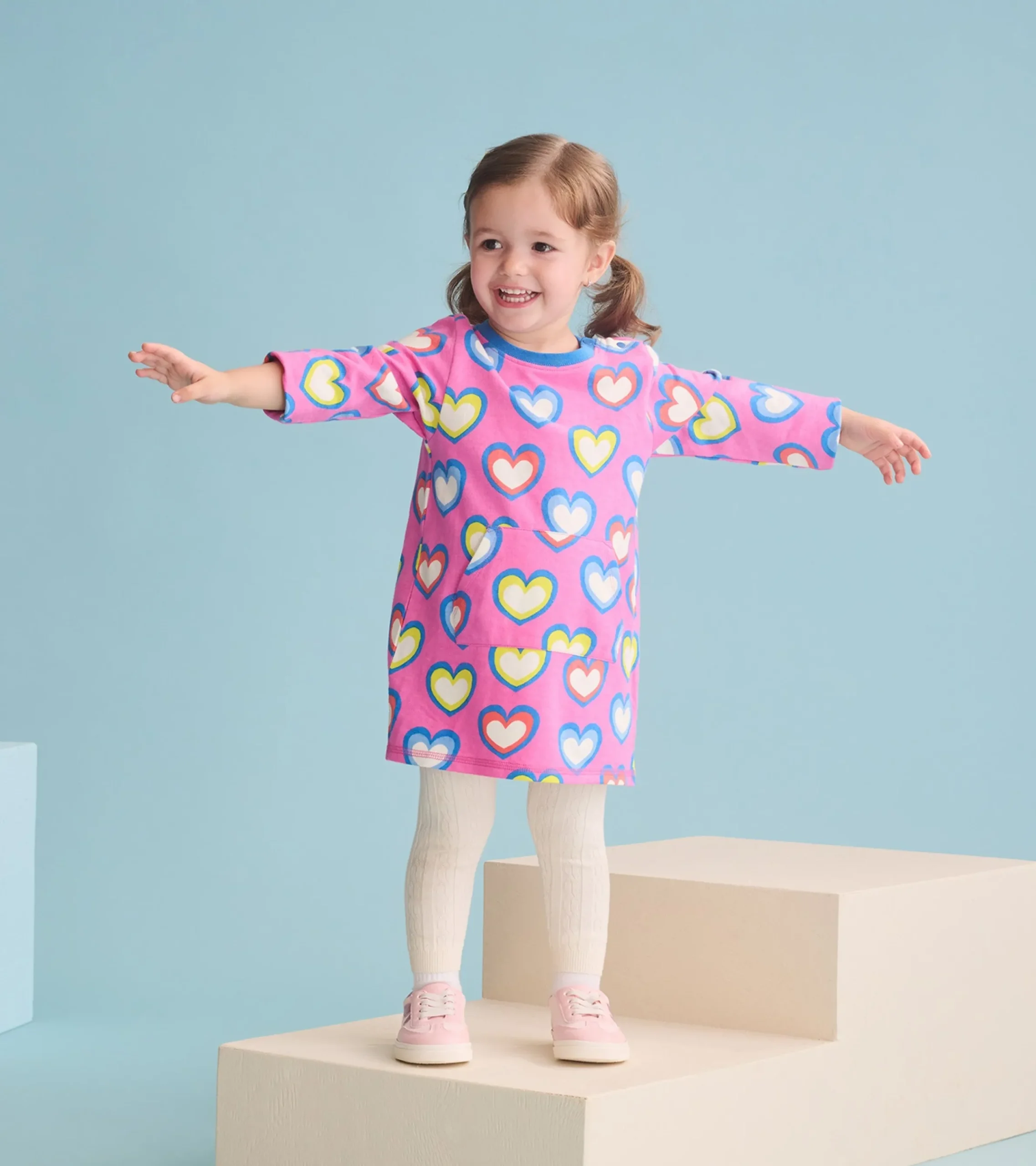 Outlet Hatley Baby & Toddler Girls Big Groovy Heart Terry Dress