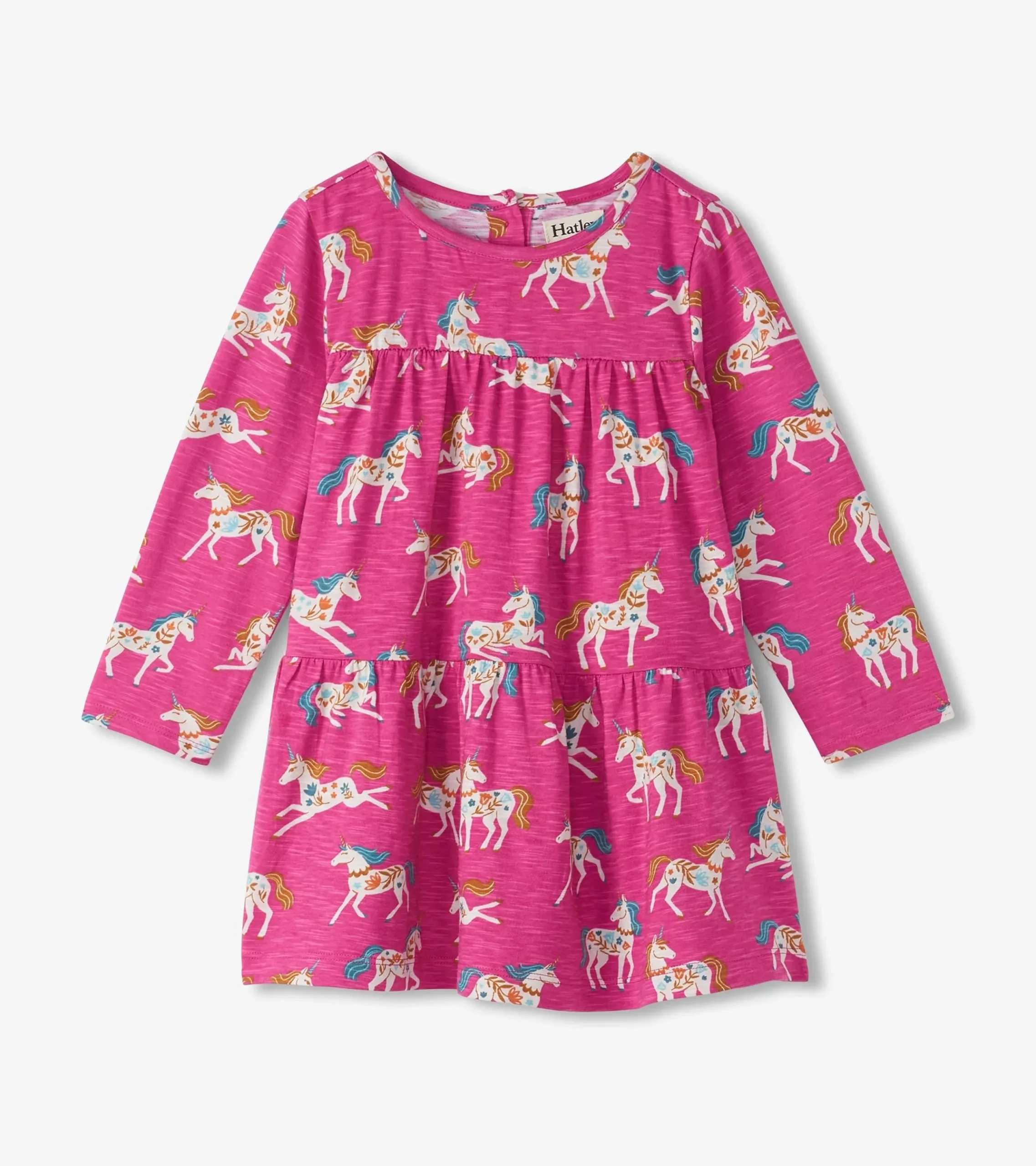 Online Hatley Baby & Toddler Girls Folksy Unicorns Gathered Tiered Dress