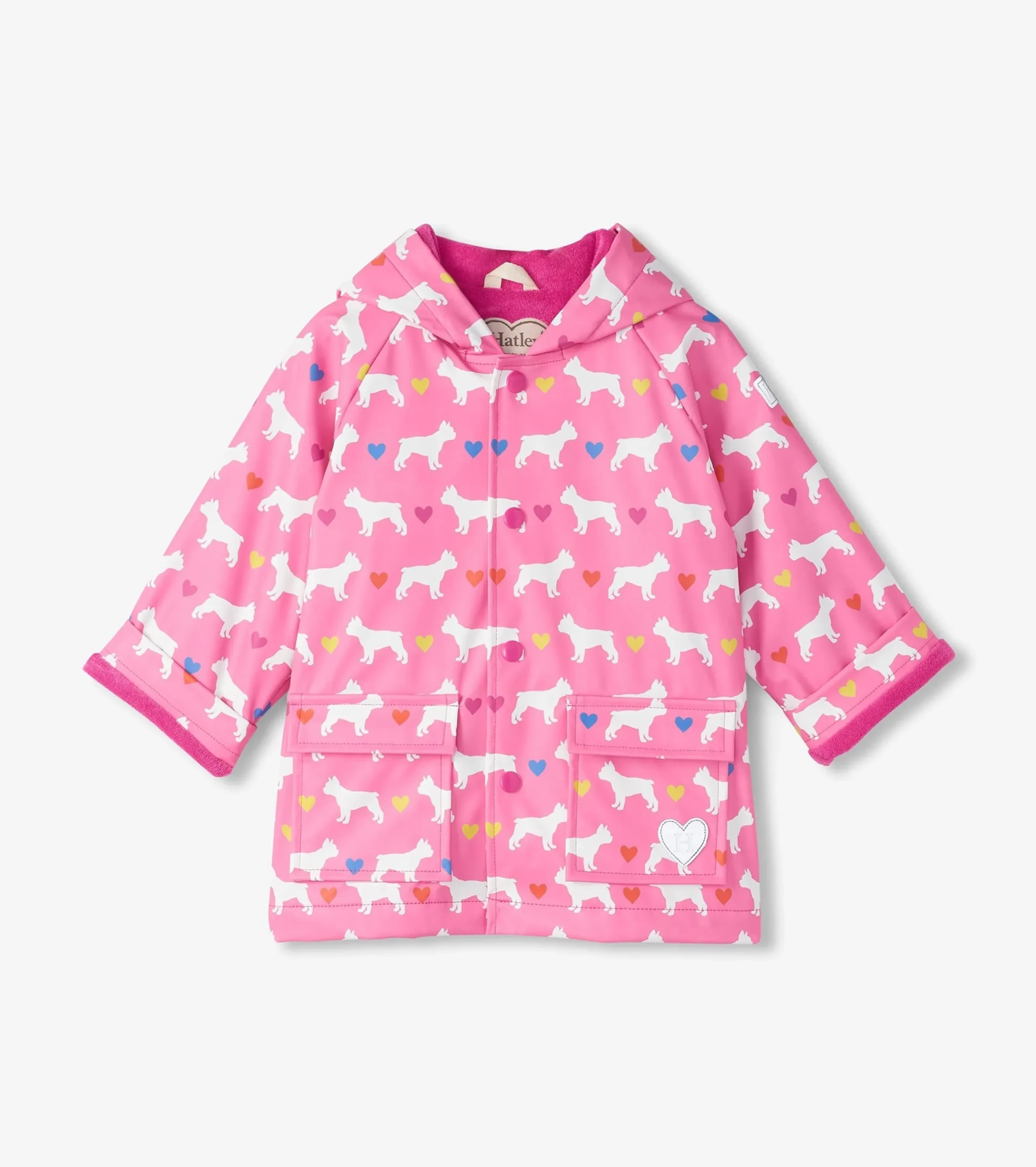 New Hatley Baby & Toddler Girls French Bulldogs Button-Up Rain Jacket