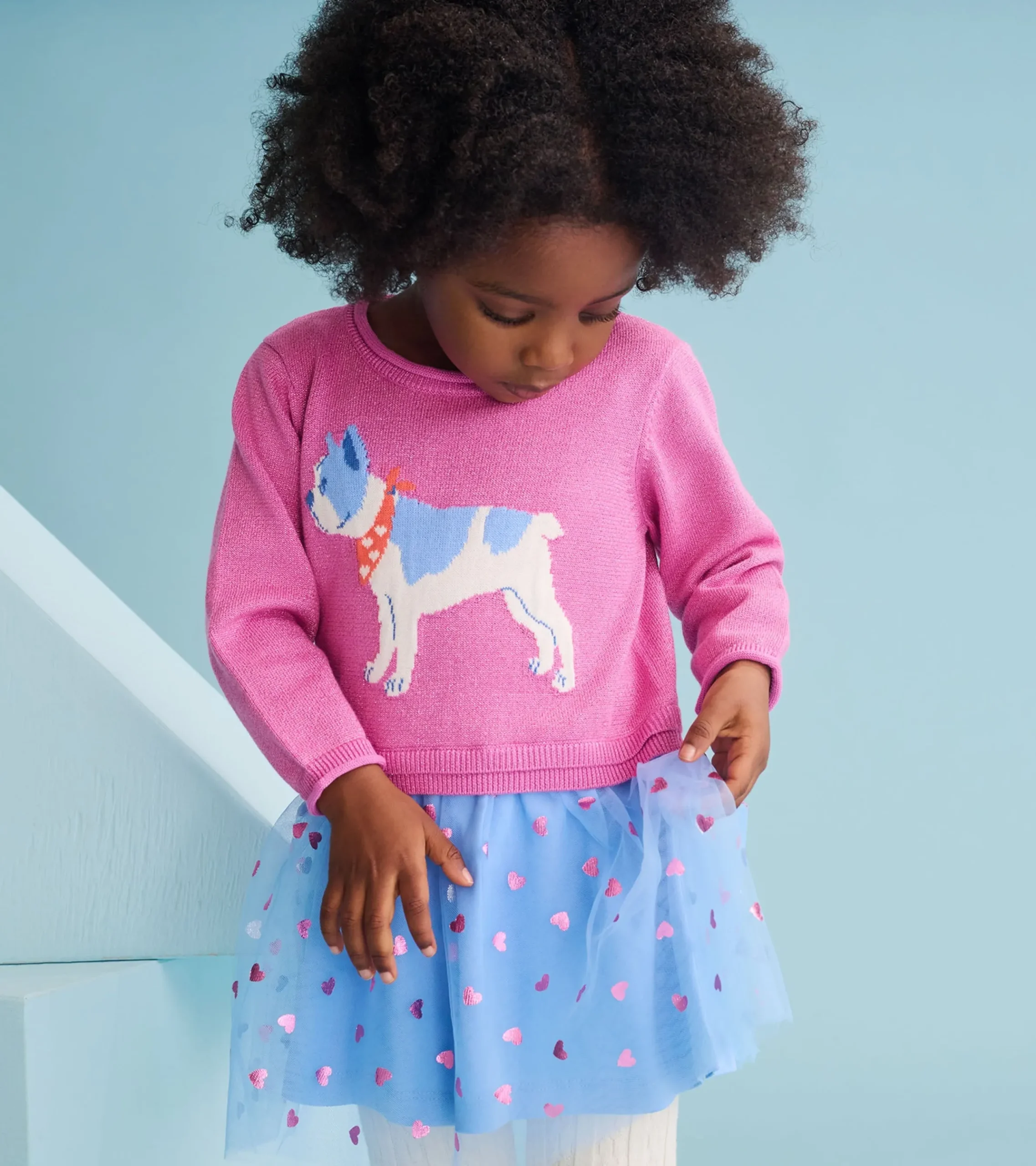 Online Hatley Baby & Toddler Girls French Bulldogs Drop Waist Sweater Dress