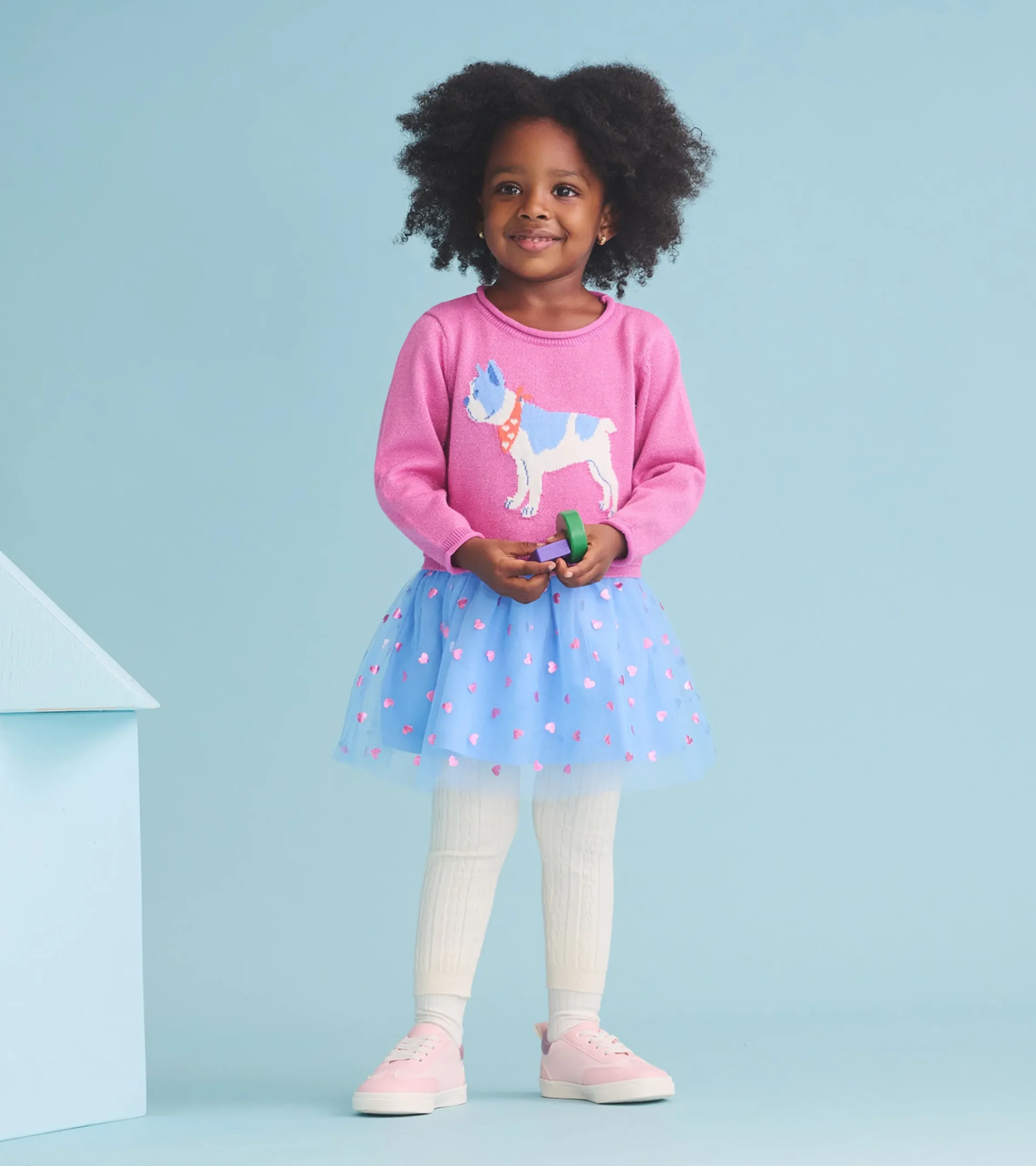 Online Hatley Baby & Toddler Girls French Bulldogs Drop Waist Sweater Dress
