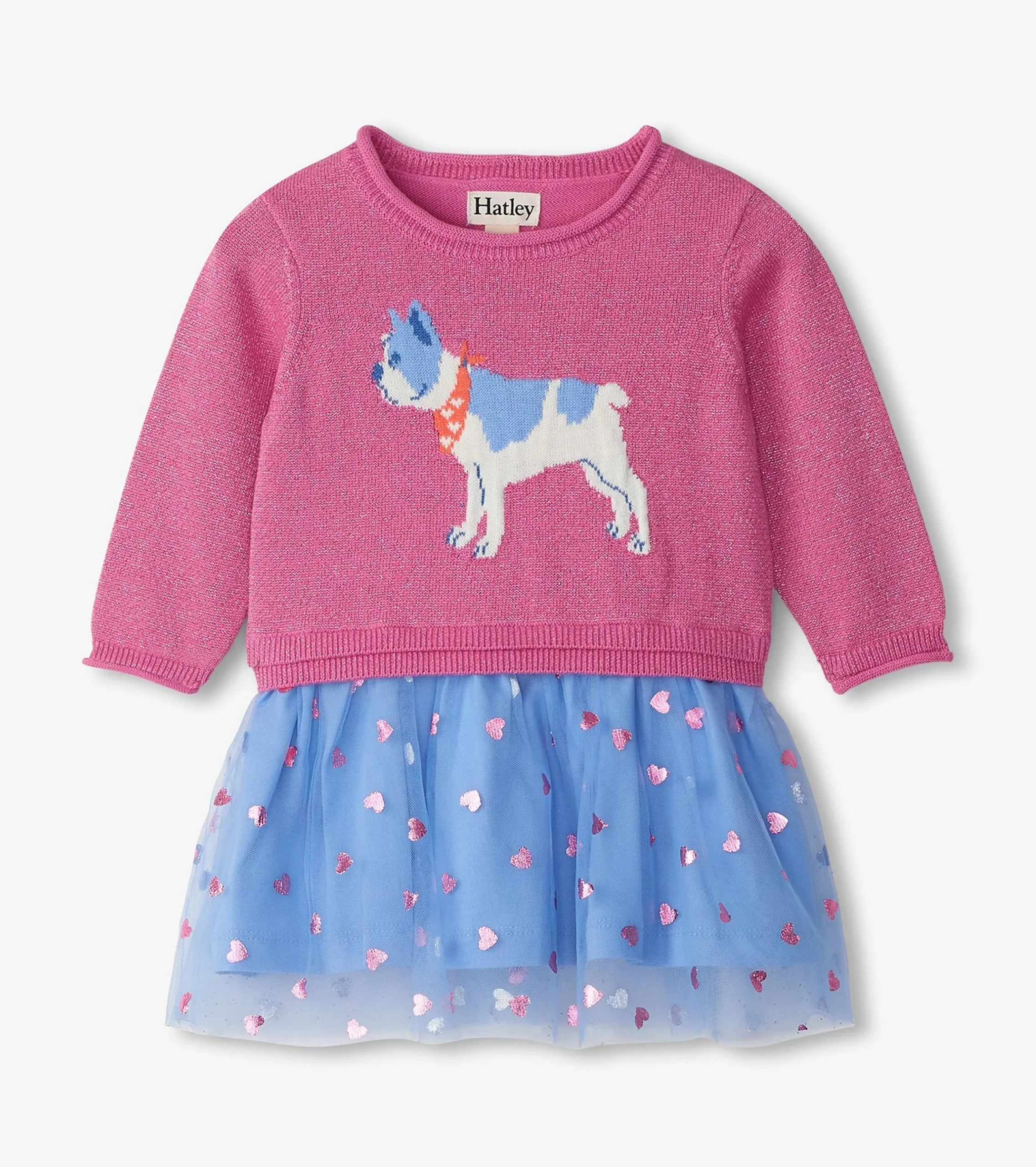 Online Hatley Baby & Toddler Girls French Bulldogs Drop Waist Sweater Dress