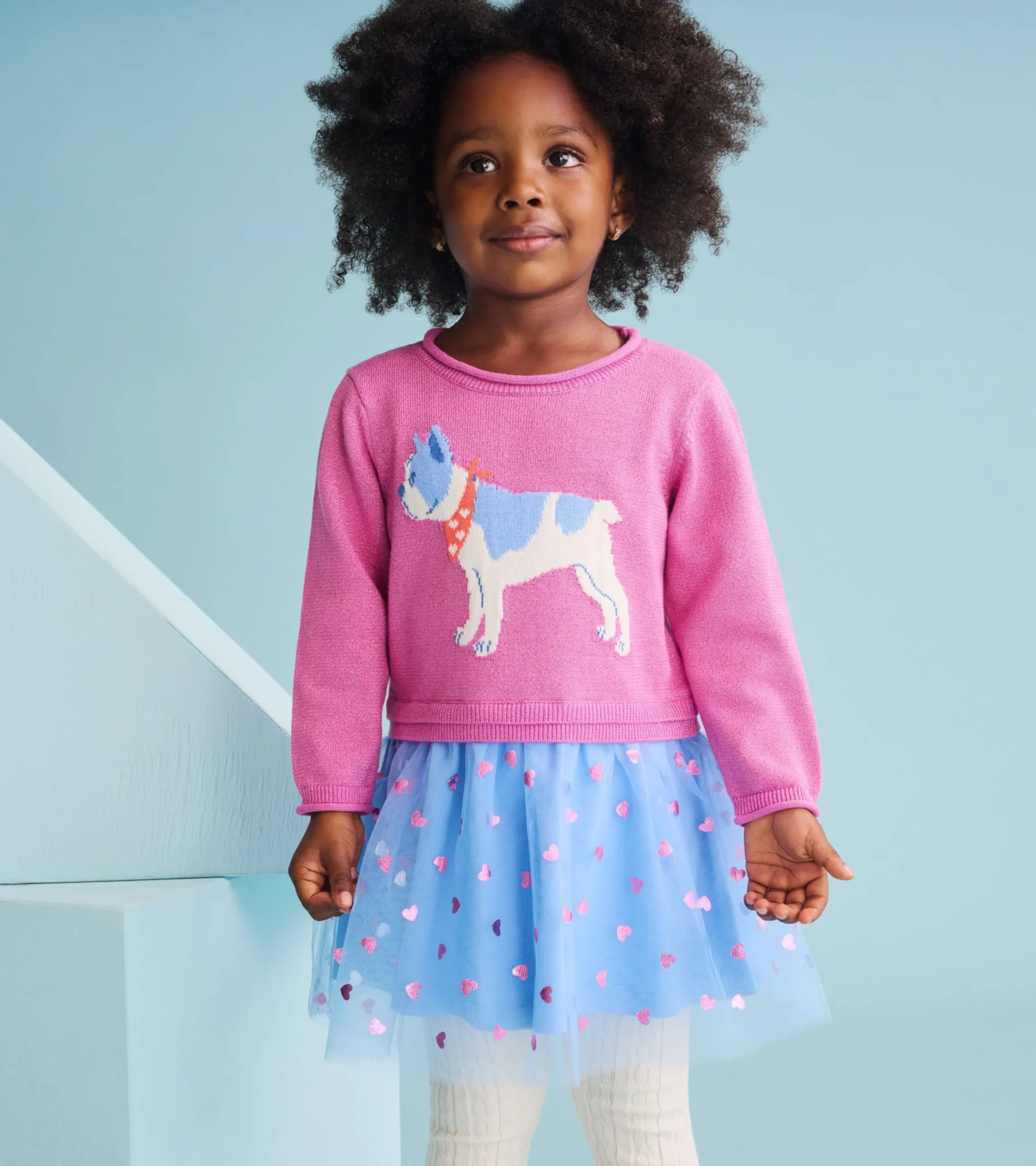 Online Hatley Baby & Toddler Girls French Bulldogs Drop Waist Sweater Dress