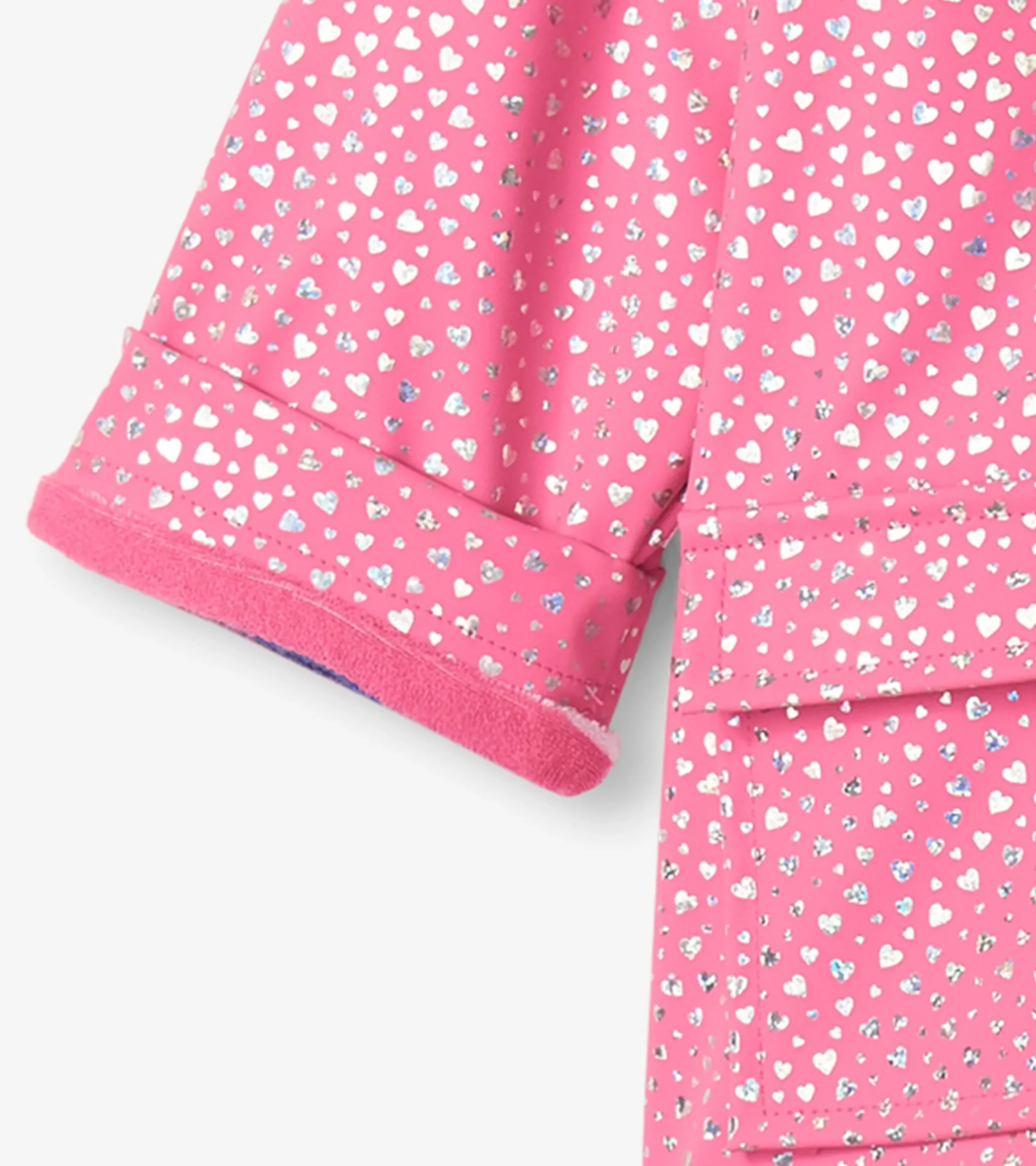 Outlet Hatley Baby & Toddler Girls Glitter Hearts Button-Up Rain Jacket