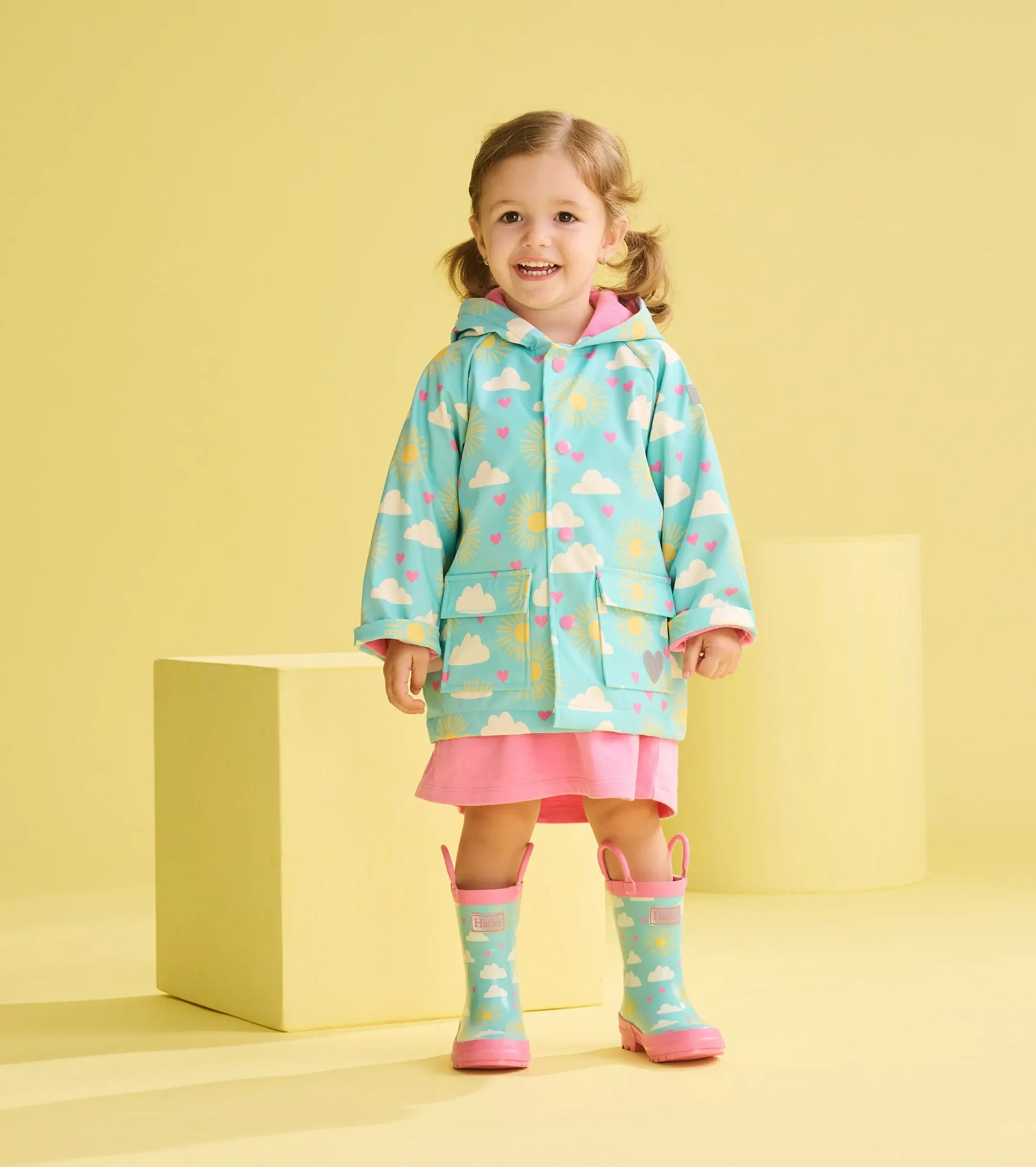 Online Hatley Baby & Toddler Girls Happy Skies Button-Up Rain Jacket
