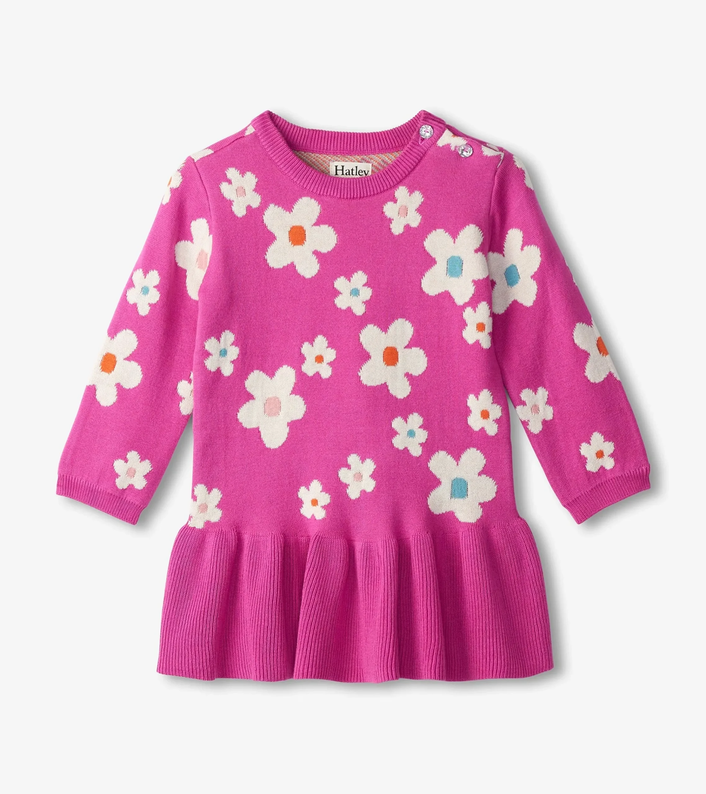Online Hatley Baby & Toddler Girls White Flowers Sweater Dress