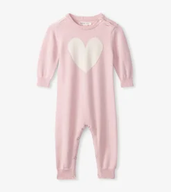 New Hatley Baby Big Heart Sweater Onesie