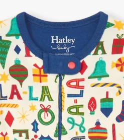 Sale Hatley Baby Blue Falala Cotton Footed Sleeper