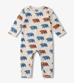 Best Hatley Baby Boys Bluestone Bears Long Sleeve Romper