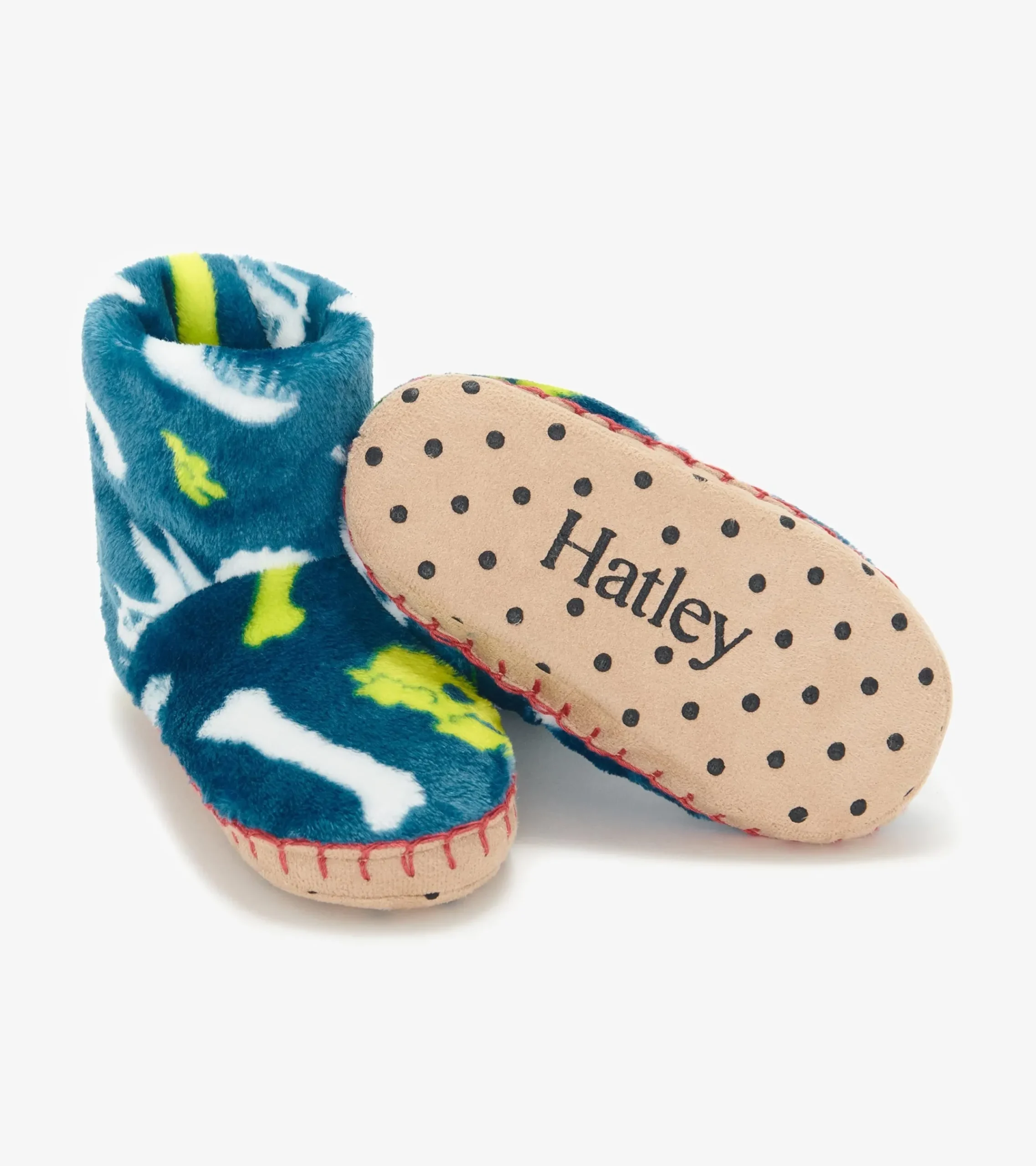 New Hatley Baby Boys Dino Fossils Fleece Slippers