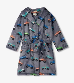 New Hatley Baby Boys Monster Trucks Fleece Robe