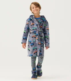 New Hatley Baby Boys Monster Trucks Fleece Robe