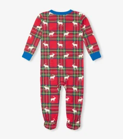 Discount Hatley Baby Elk Plaid Cotton Footed Sleeper