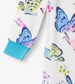 Hot Hatley Baby Girls Big Butterflies Footed Sleeper