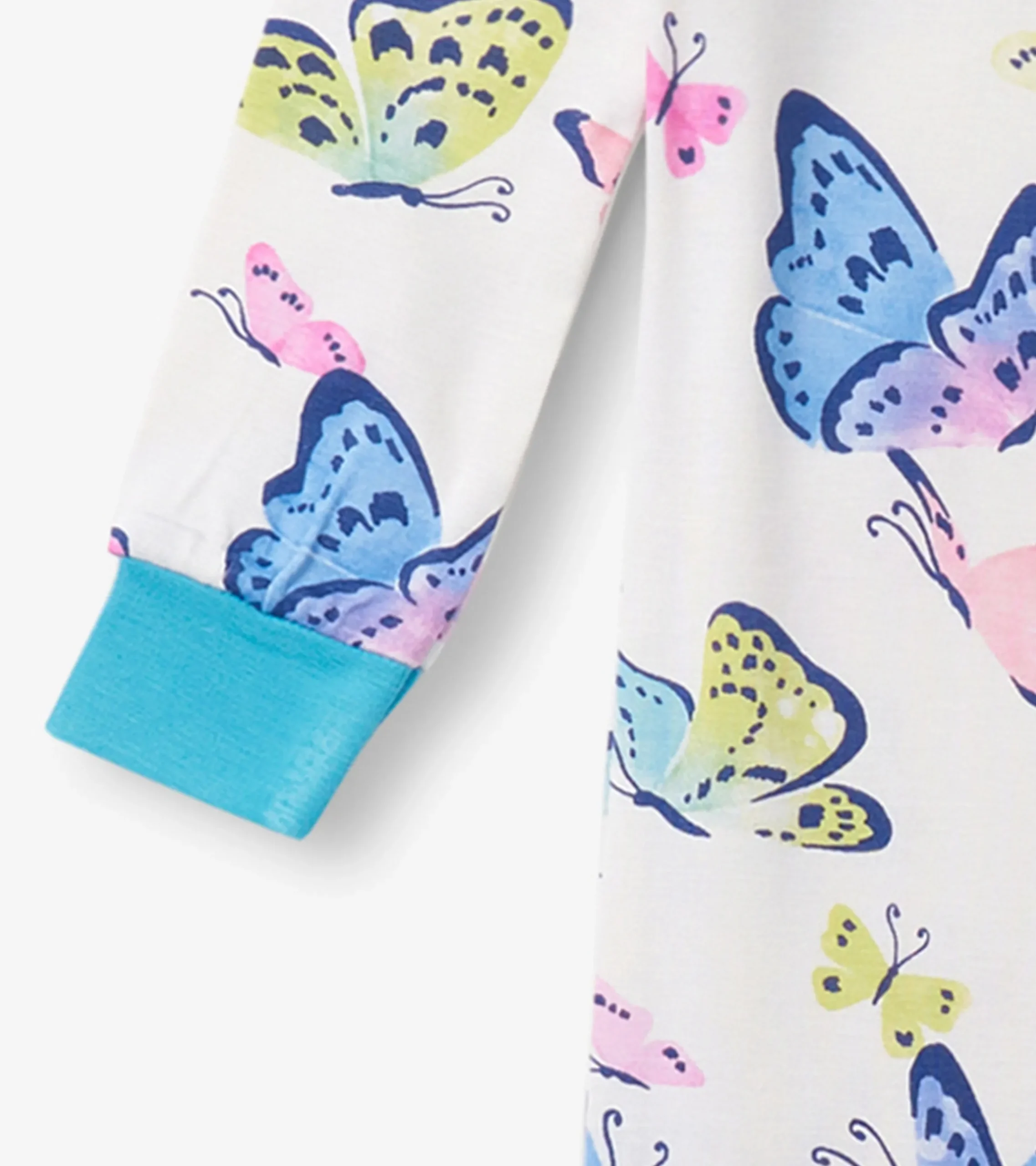 Hot Hatley Baby Girls Big Butterflies Footed Sleeper