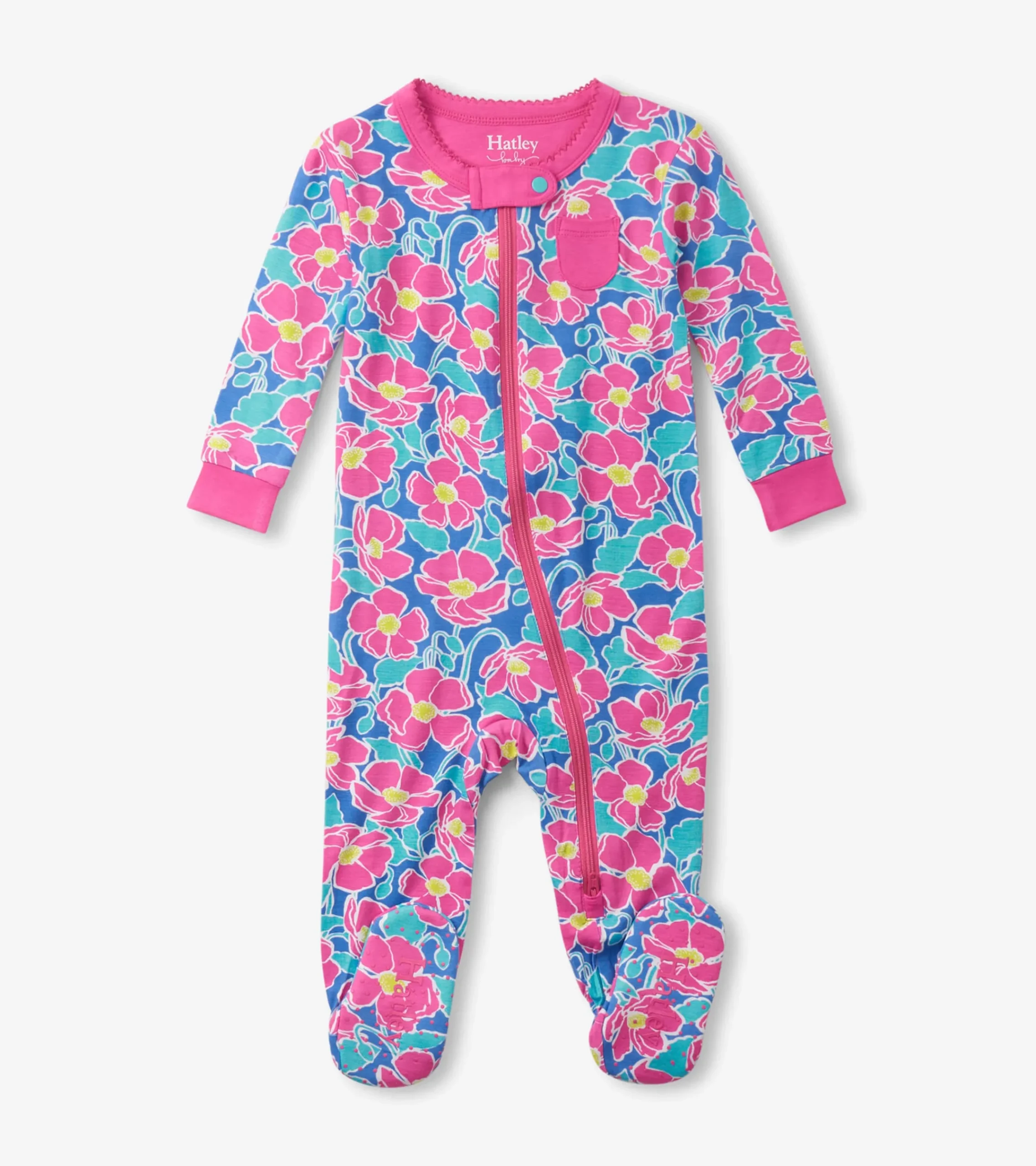Discount Hatley Baby Girls Big Poppies Footed Sleeper