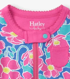 Discount Hatley Baby Girls Big Poppies Footed Sleeper