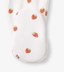 Hatley Baby Girls Ditsy Strawberries Footed Sleeper