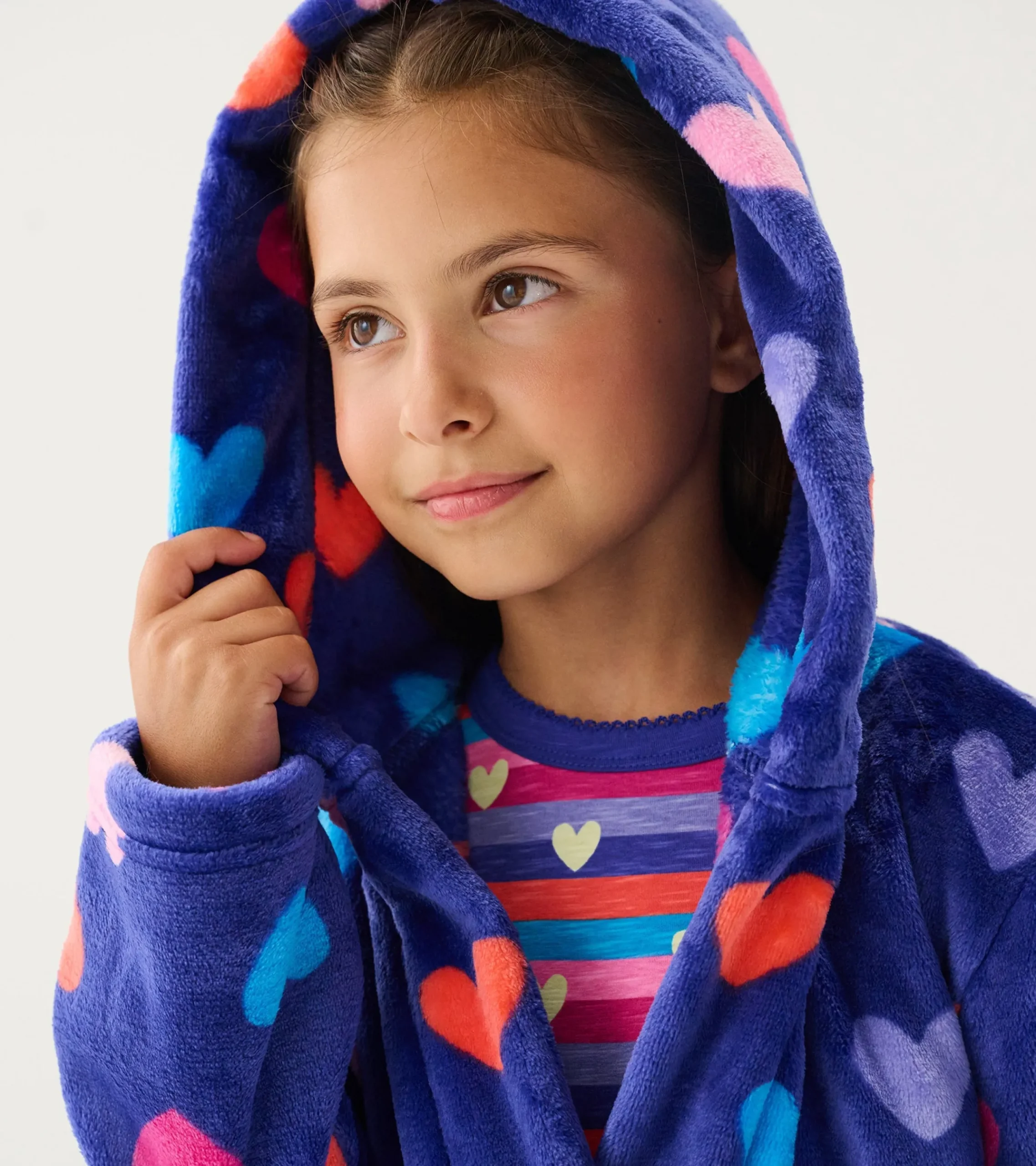 Outlet Hatley Baby Girls Hearts Fleece Robe