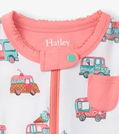 Sale Hatley Baby Girls Ice Cream Trucks Footed Sleeper