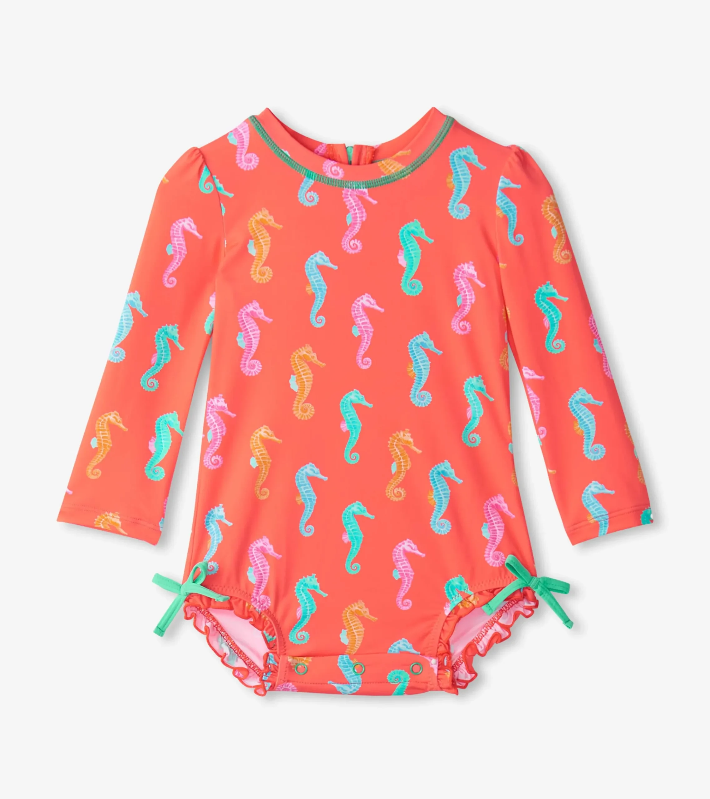 Hatley Baby Girls Painted Sea Rashguard Swimsuit