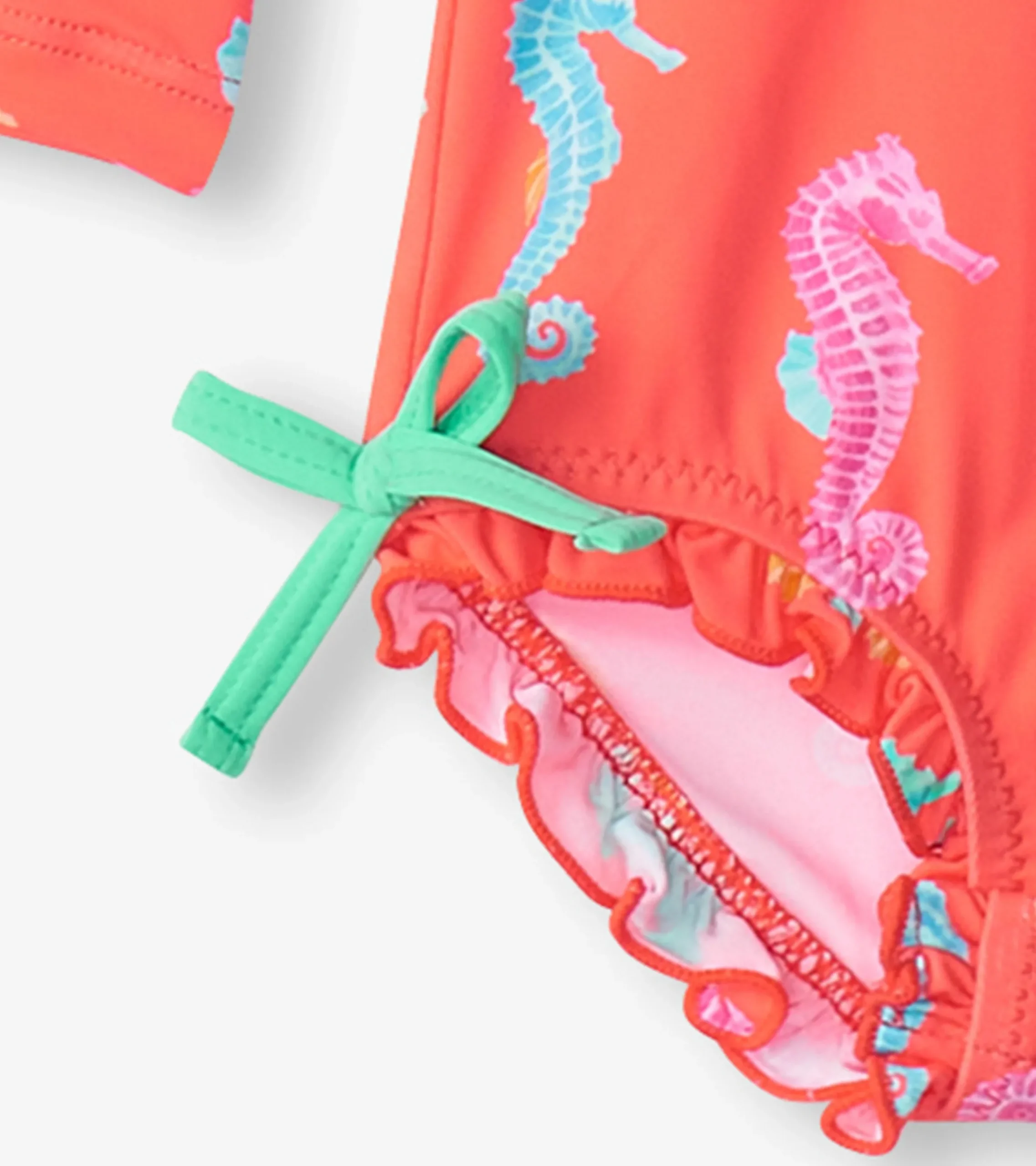 Hatley Baby Girls Painted Sea Rashguard Swimsuit