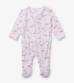 Sale Hatley Baby Girls Pink Starry Night Footed Sleeper