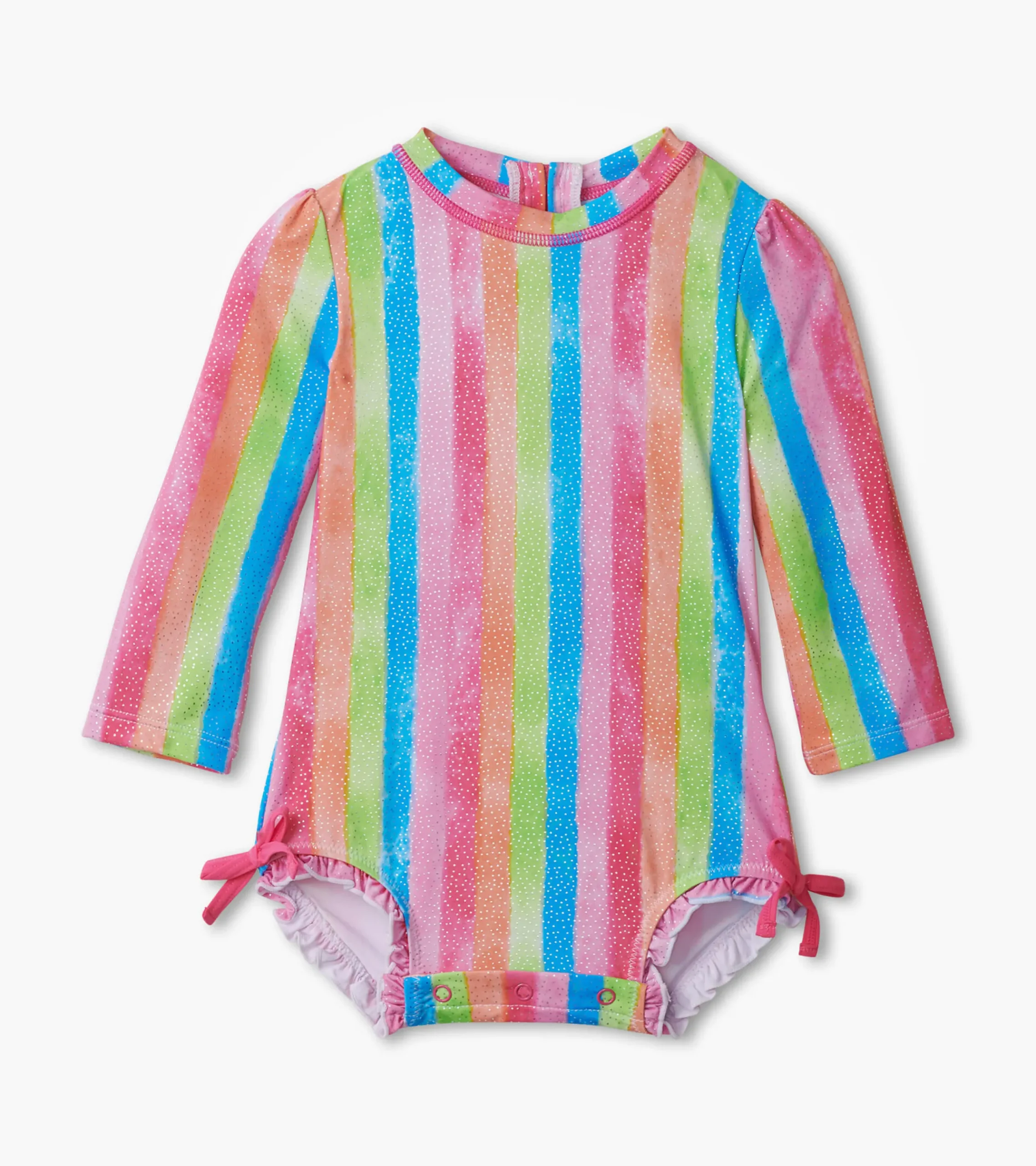Outlet Hatley Baby Girls Rainbow Stripes Rashguard Swimsuit