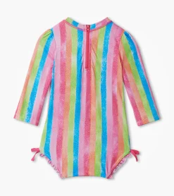 Outlet Hatley Baby Girls Rainbow Stripes Rashguard Swimsuit