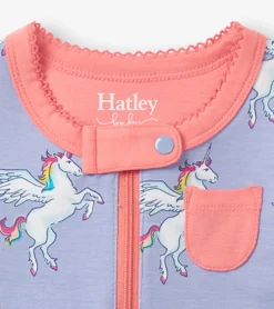 Hatley Baby Girls Rainbow Unicorn Footed Sleeper