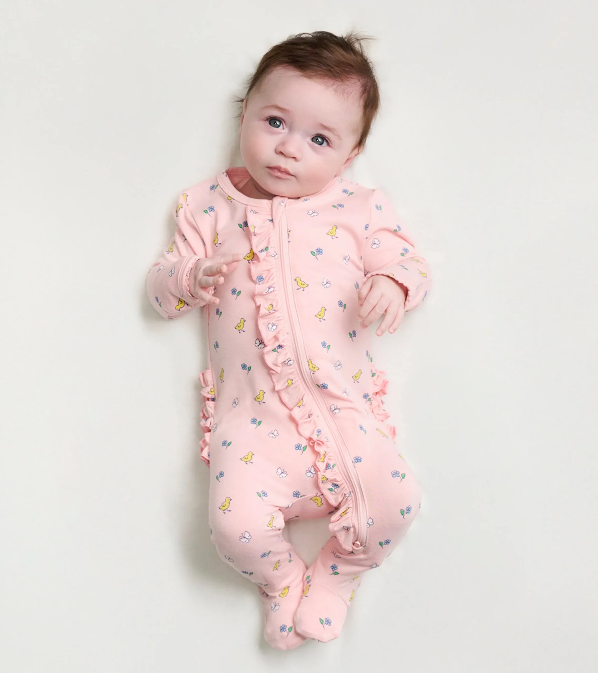 Best Hatley Baby Girls Springtime Ruffle Footed Sleeper