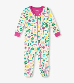 Outlet Hatley Baby Pink Falala Cotton Footed Sleeper