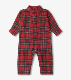 Outlet Hatley Baby Red Plaid Button Down Romper