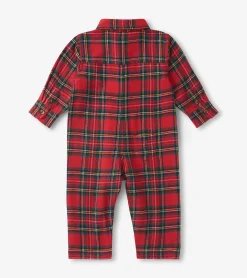 Outlet Hatley Baby Red Plaid Button Down Romper