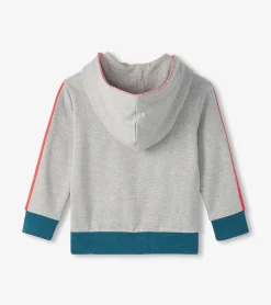 New Hatley Boys Athletic Grey Zip-Up Hoodie