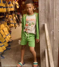 Hatley Boys Camp Green Relaxed Shorts