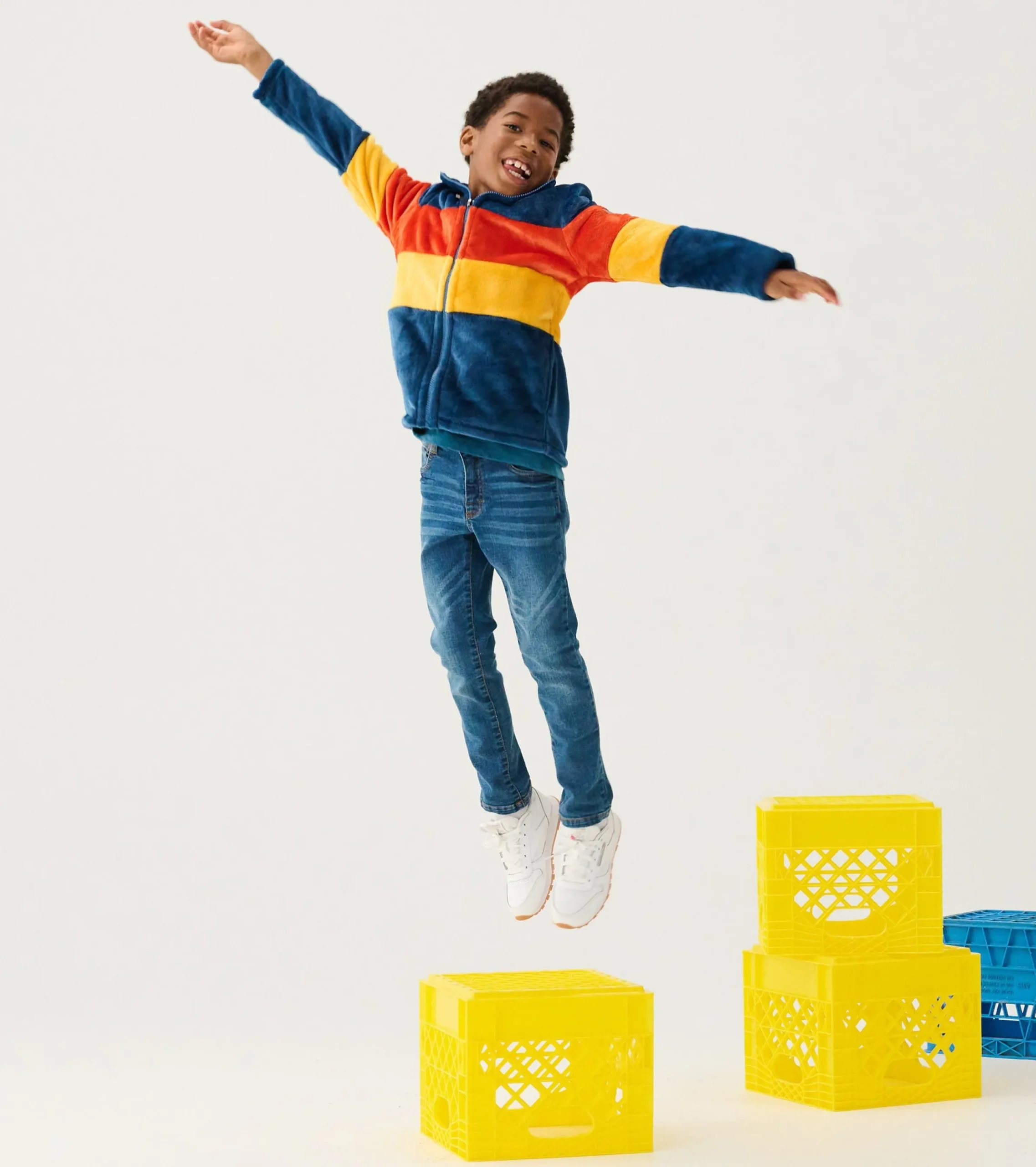 Best Hatley Boys Colour Block Fuzzy Fleece Zip-Up Jacket