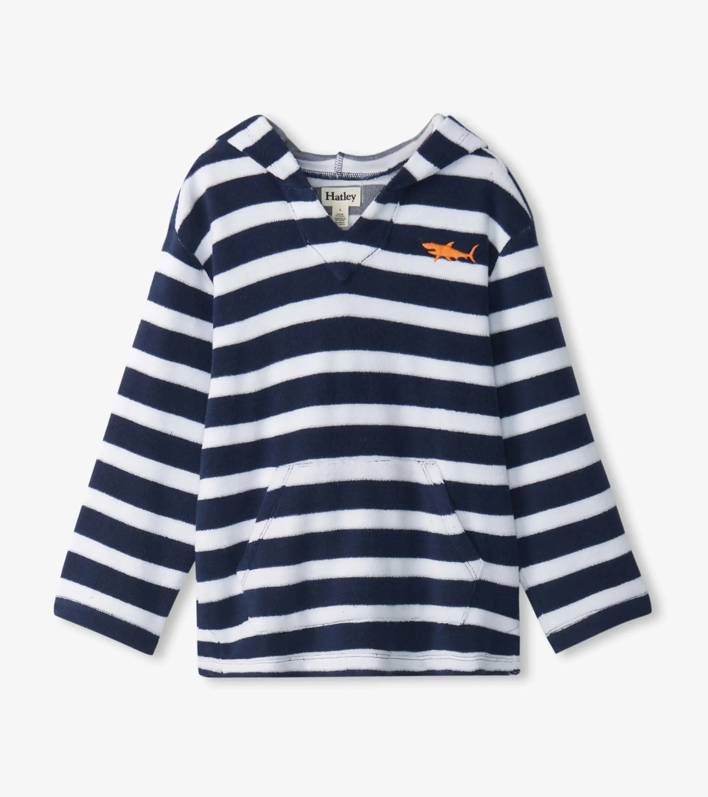 Sale Hatley Boys Deep Sea Stripes Terry Pullover Hoodie