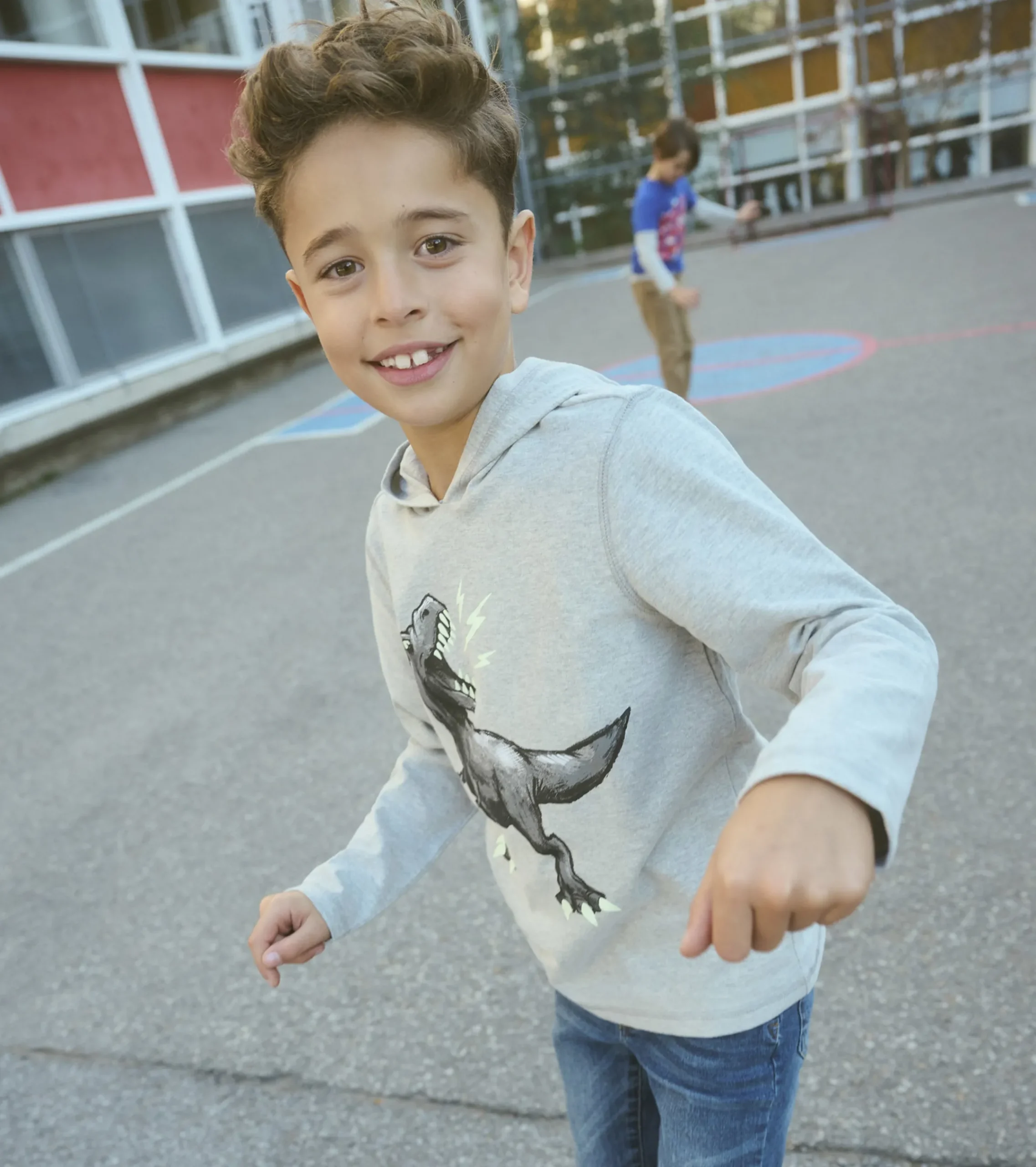 Hot Hatley Boys Dino Long Sleeve Hoodie Tee