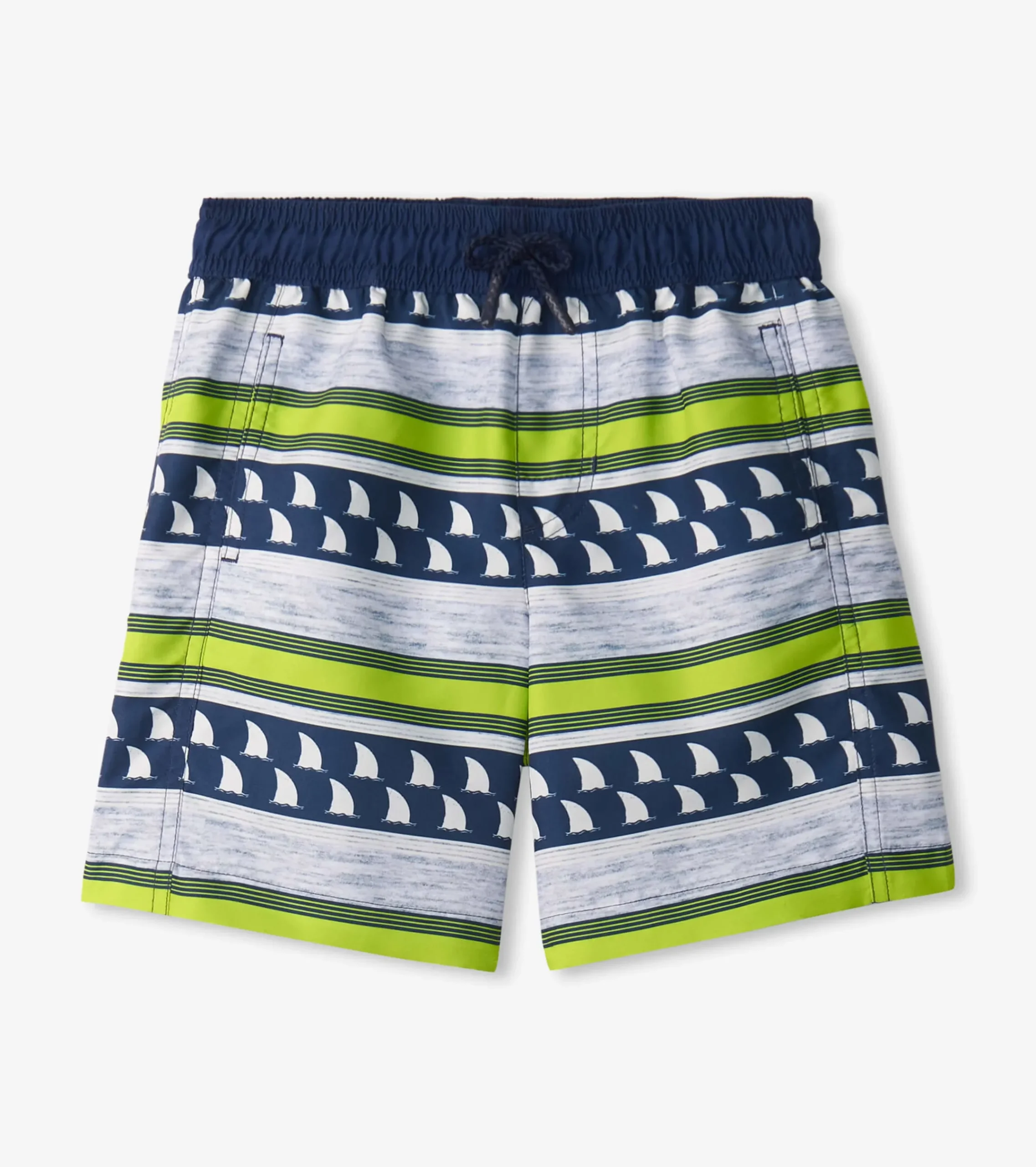 Sale Hatley Boys Fins and Stripes Swim Trunks
