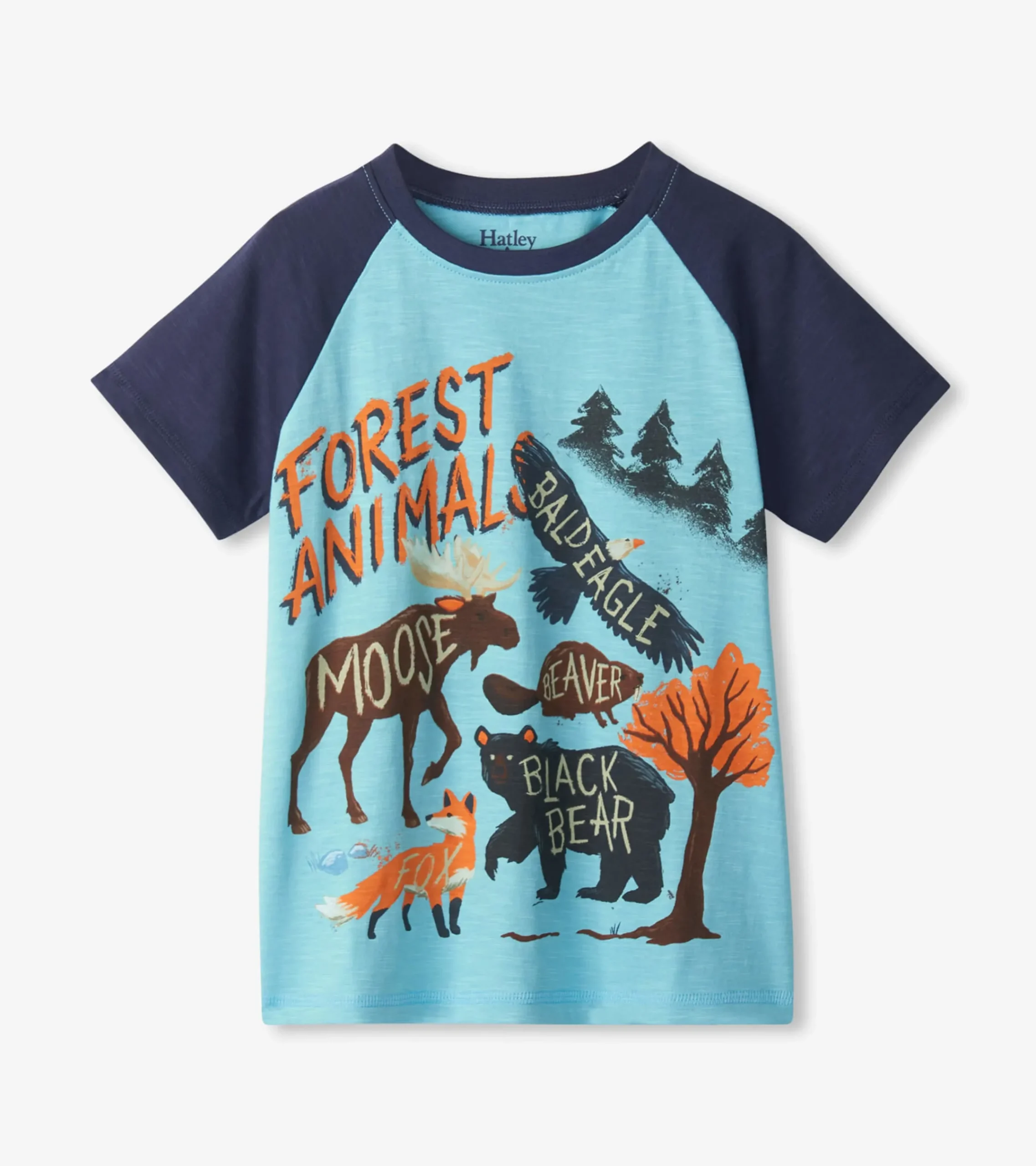 Clearance Hatley Boys Forest Animals Raglan T-Shirt