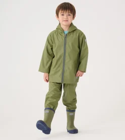 Outlet Hatley Boys Forest Green Zip-Up Rain Jacket
